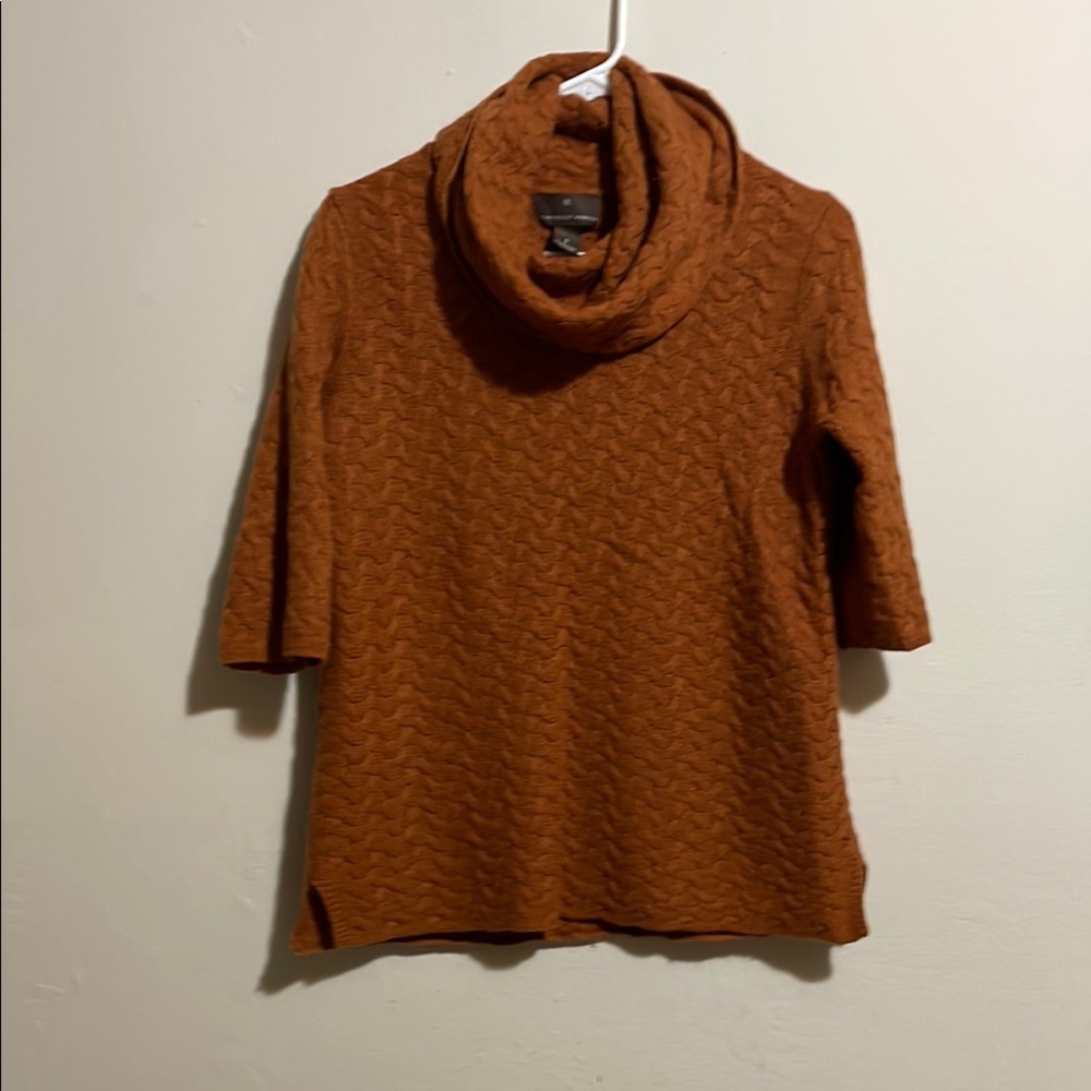 Fenn Wright Manson Women's Cowl Neck Sweater - Warm Rust. Size small.